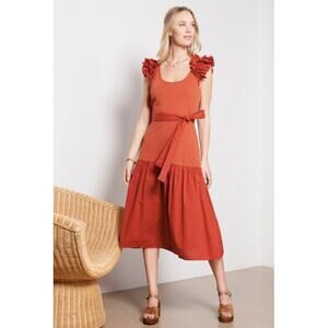 NATION LTD x Evereve NWT Everleight Dress in Cayenne // S